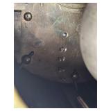 French Victorian Bronze Mantel Clock Women with Basket & Cherub