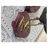 Cloisonne Decorated Crane Figures