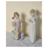 Lladro Figurea  Girl with Guitar & Spring Girl