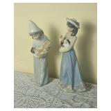 Lladro Figures  Elizabeth & Girl with Rooster