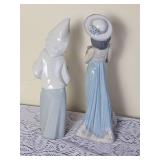 Lladro Figures  Elizabeth & Girl with Rooster