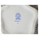 Vintage Herend Porcelain Green Indian Basket Set