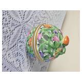 Pair of Vintage Herend Porcelain Reticulated Potpourri Boxes