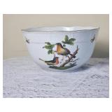 Vintage Herend Porcelain Rothschilds Bird Serving Bowl