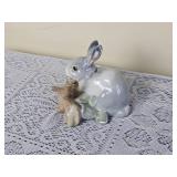 Lladro Figure  Rabbit Eating
