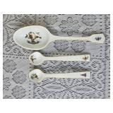Herend Porcelain Rothschild Bird Serving Spoons
