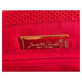 Judith Leiber Red Lizard Handbag Purse