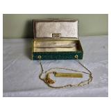 Judith Leiber Emerald Crystal Box Handbag Purse