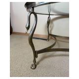 Goose Neck Brass Round Cocktail Table