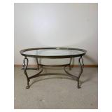 Goose Neck Brass Round Cocktail Table