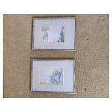 Silver Bamboo Framed Asian Prints