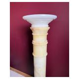 Alabaster and Marble Pedestal Display Column