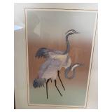 Del Valle Signed Original Serigraph Two Cranes * Artist Proof