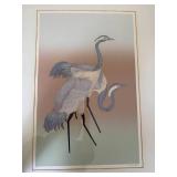 Del Valle Signed Original Serigraph Two Cranes * Artist Proof