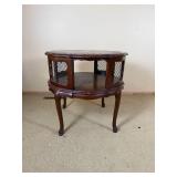 Vintage Leather Insert Side Table