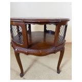 Vintage Leather Insert Side Table