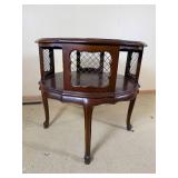 Vintage Leather Insert Side Table