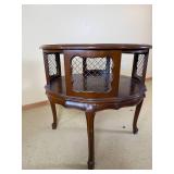 Vintage Leather Insert Side Table