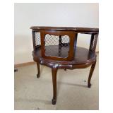 Vintage Leather Insert Side Table