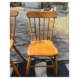 Oak Farmhouse Chairs, pair