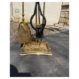 Pine Cone Handle Brass Fireplace Tools