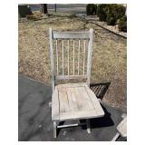 Old Painted Wooden Folding Church Chairs, pair