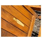 Old Wooden Folding Church Chairs, pair