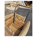Antique Victorian Wicker Baby Carriage