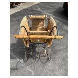 Antique Victorian Wicker Baby Carriage