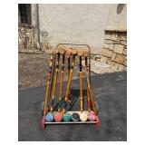 Vintage Rolling Croquet Set
