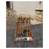 Vintage Rolling Croquet Set