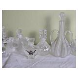 Glistening Colorless Crystal Perfume Bottle Collection - (10)
