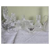 Glistening Colorless Crystal Perfume Bottle Collection - (10)