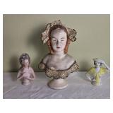 Charming Antique Feminine Vanity Bust Collection - (3)
