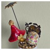 Blakeman & Henderson French Limoges Hat Pin Holder with Vintage Pins