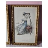 Antique Handcolored Engraving Fashion Print Set (4) - Ball Dress - Evening Dress - Opera Dress