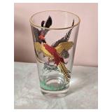 Vintage Handpainted Pheasant Water Glass Set - (8)