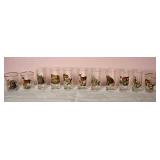 Vintage Naturalist Painted Glassware Set - (11)