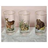 Vintage Naturalist Painted Glassware Set - (11)