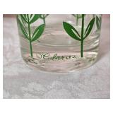 Darling Vintage Springtime Handpainted White Daisy Glass Set with Caddy - (8)