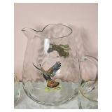 Amazing Naturalist Handpainted Tumbler Set with Pitcher - Ned Smith - (10)