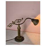 Antique Art Deco Brass Desk Lamp