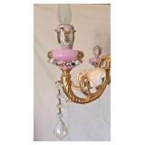 French Rococo Porcelain Cherub Chandelier