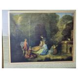 Antique Fine Art Romantic Print - Jean-Antoine Watteau - The Flautist