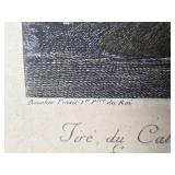 Antique Handcolored Engraving Print - Francois Boucher - La Chasse