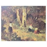 Fantastic Vintage Fine Art Landscape Print - Lake Scene