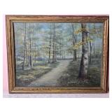 Beautiful Original Fine Art Landscape Painting - Forest Path