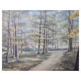 Beautiful Original Fine Art Landscape Painting - Forest Path