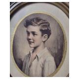 Vintage Miniature Portrait Pair - Brother & Sister