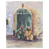 Original Moroccan Watercolor Painting - Bakkare